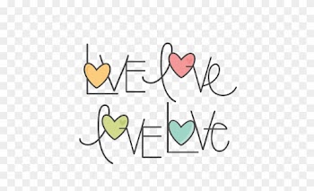 Love Word Set Svg Scrapbook Cut File Cute Clipart Files - Cute Love Clipart Png