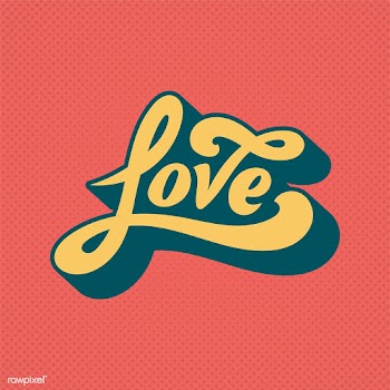 Love word typography style illustration | Free stock vector - 472703