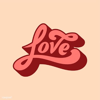 Love word typography style illustration | Free stock vector - 472718