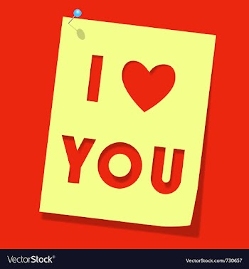  					Love you paper note vector image														
