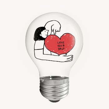 Love Yourself doodle sticker, light | Free PSD - rawpixel