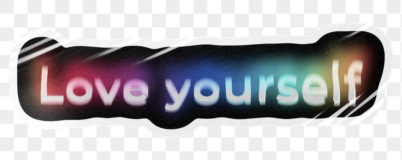Love yourself png word sticker, | Free PNG - rawpixel