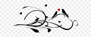 Lovebird Clipart Red Bird - Hearts And Love Birds
