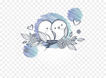 Lovebird Giant panda - Vector Love birds 