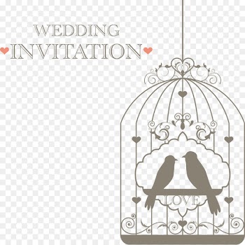 Lovebird Wedding invitation Birdcage - Wedding invitations decorative birds fly FIG double 