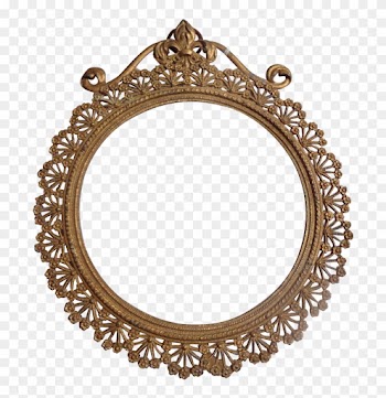 Lovely Art Nouveau French Gold Gilt Metal Frame From - Gold Circle Frames Png