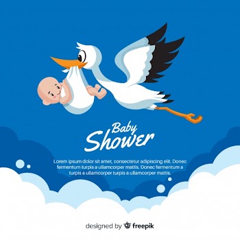 Lovely baby shower background Free Vector