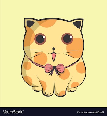 Lovely big kitten cute cat vector image