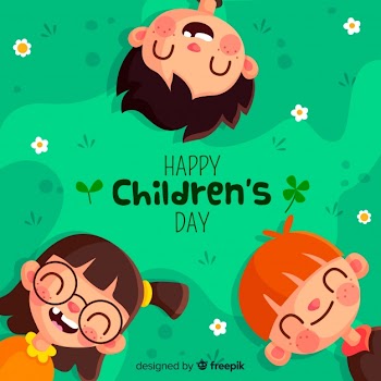 Lovely children's day composition with flat design Free Vector