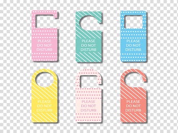 Lovely color Disturb hotel sign transparent background PNG clipart