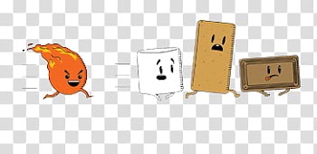 Lovely III, wallet, toilet paper and frame running away from ball of flame art transparent background PNG clipart