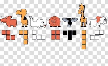 Lovely part, animal tetris transparent background PNG clipart