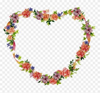 Lovely Pictures Of Heart Flower Pictures Clip Art Heart - Flower Heart Frame Png