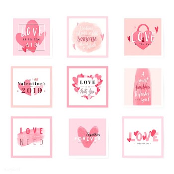 Lovely romantic card set | Free stock vector - 559532