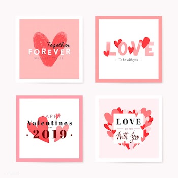 Lovely romantic card set | Free stock vector - 559534