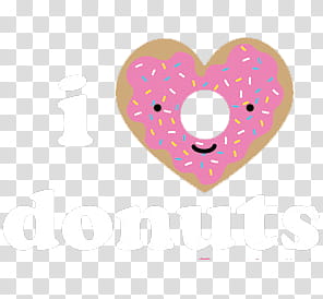 Lovely s, multicolored i heart donuts art transparent background PNG clipart