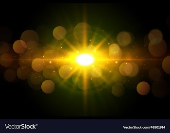lovely shiny bokeh effect with light flare