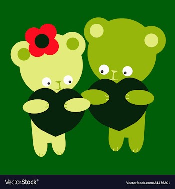 Lovely teddy bear with heart vector image