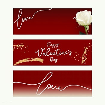 Lovely Valentines day banners | Free stock psd mockup - 560152