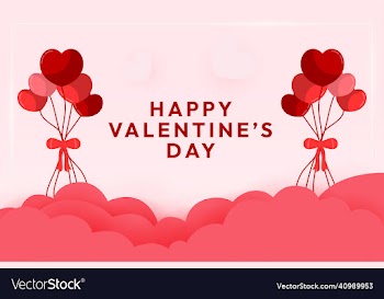 lovely valentines day card in paper cut style back