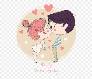 Lovers Boy And A Girl On A Scooter - Love Couple Vector Png
