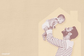 Loving father raising baby up at home graphic illustration  | Free  illustration - 2320867