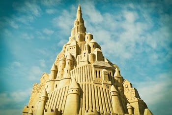 Low Angle of Sand Castle