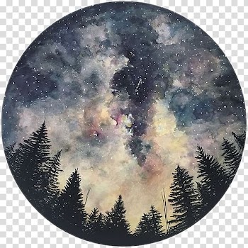 Low angle of sky at night illustration, Art Watercolor painting Drawing Sketchbook, night sky transparent background PNG clipart