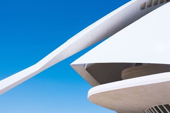 low angle of white concrete house