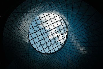 low-angle photo of building interior