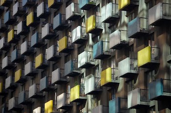 low angle photo of building terraces