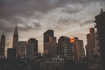 low angle photo of buildings