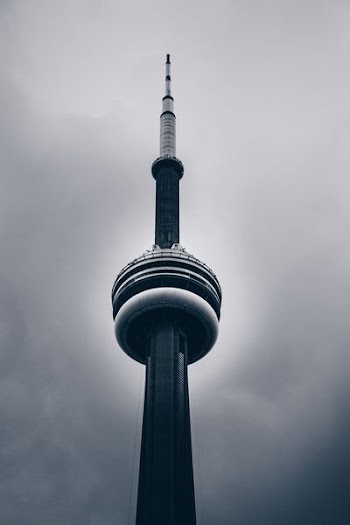 low-angle photo of CN tower