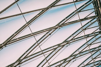 Low Angle Photo of Metal Framed Glass Ceiling