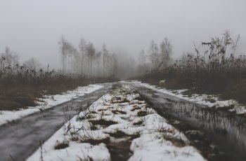 Low Angle Photo of Road With Snow
