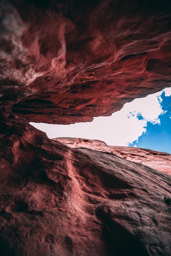 Low Angle Photo of Rock Formation