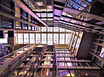 Low Angle Photograph of High-rise Building Interior