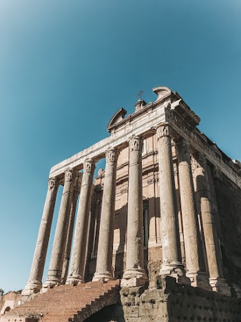 Low-angle Photography Concrete Columns