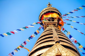 low angle photography of brown concrete temple