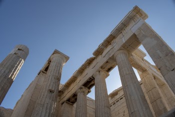 Low-angle Photography of Concrete Pillars