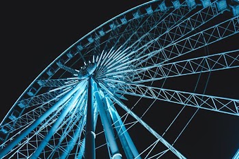 low angle photography of ferries wheel