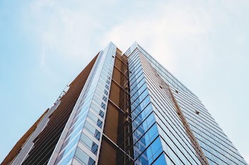 low angle photography of high rise building