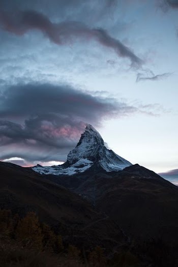 low-angle photography of mountain