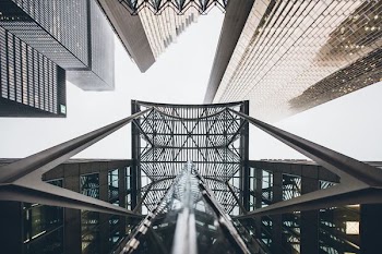 low-angle photography of tall buildings