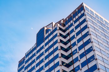 Low angle shot of a high rise building