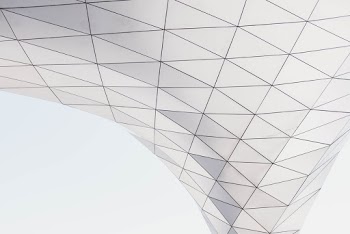 Low Angle Shot Of A Modern Structure With Geometric Design