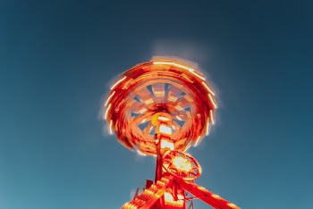 Low Angle Shot Of Amusement Ride