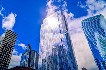 Low Angle Shot Of High Rise Buildings