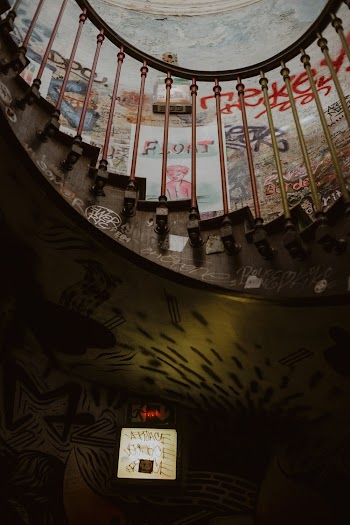 Low Angle Shot of Spiral Stairs