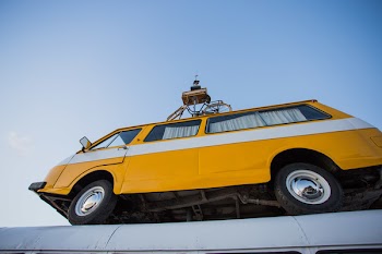 Low Angle Shot Of Van